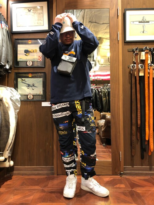 【即購入OK】AVIREX ファイターフォト ナイロンパンツ サイズXL 楽天市場】ファイター フォト パンツ／FIGHTER