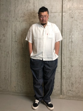 「AVIREX（アヴィレックス）のLINE CREW SOCKS/ ラインクルーソックス（ソックス/靴下）」を使った、Ruminaさん（メンズ・183cm）の夏コーディネート