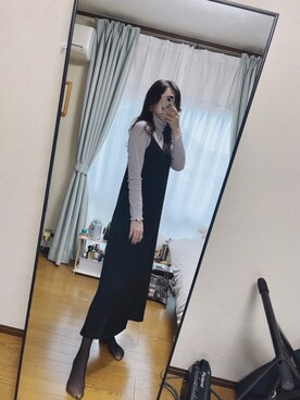 「amel（エイメル）のアイテム」を使った、SHIHOさん（レディース・166cm）の春コーディネート