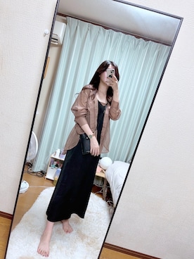 「amel（エイメル）のアイテム」を使った、SHIHOさん（レディース・166cm）の秋コーディネート