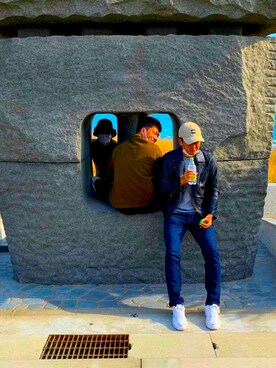 Gu ジーユー のライダースジャケットを使ったメンズ人気ファッションコーディネート Wear