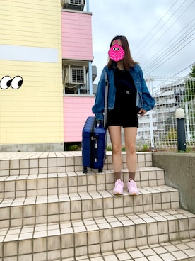 「JEANASIS（ジーナシス）のアイテム（デニムジャケット）」を使った、1926haruさん（レディース・156cm）の夏コーディネート