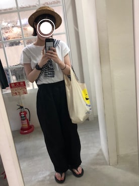 「SO（エスオー）のアイテム（パンツ）」を使った、haaさん（レディース・163cm）の夏コーディネート