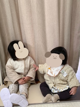 「Lee（リー）のアイテム（ワンピース/ドレス）」を使った、もりりさん（キッズ・80cm）の冬コーディネート