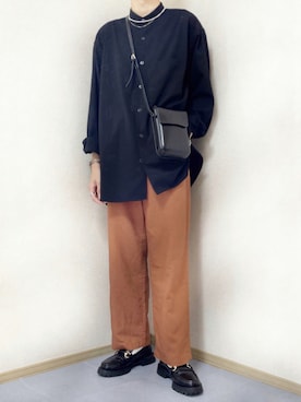 「UNIQLO（ユニクロ）のアイテム（パンツ、オレンジ系）」を使った、Haさん（メンズ・168cm）の秋コーディネート