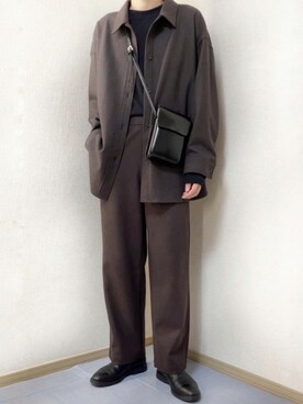 「UNIQLO（ユニクロ）のアイテム（パンツ、ブラウン系）」を使った、Haさん（メンズ・168cm）の秋コーディネート