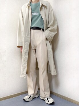 「NUMBER (N)INE（ナンバーナイン）の【NUMBER (N)INE】《別注》NEW YORKプリント ボックスロゴ刺繍 ビッグTシャツ（Tシャツ/カットソー）」を使った、Haさん（メンズ・168cm）の秋コーディネート