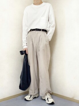 「unrelaxing（アンリラクシング）のアイテム（パンツ）」を使った、Haさん（メンズ・168cm）の秋コーディネート