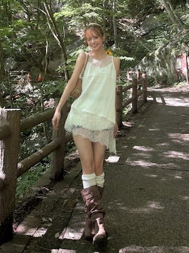 「GRL（グレイル）のアイテム（ワンピース/ドレス）」を使った、nonoさん（レディース・162cm）の夏コーディネート