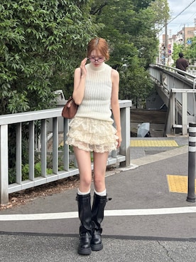「CHARLES & KEITH（チャールズ & キース）のアイテム（トートバッグ）」を使った、nonoさん（レディース・162cm）の夏コーディネート