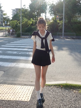 「FRED PERRY（フレッドペリー）のアイテム」を使った、nonoさん（レディース・162cm）の夏コーディネート
