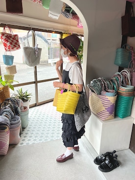 「HARUTA」｜「アイテム（ワンピース/ドレス）」を使った、リリィさん（レディース・147cm）の夏コーディネート