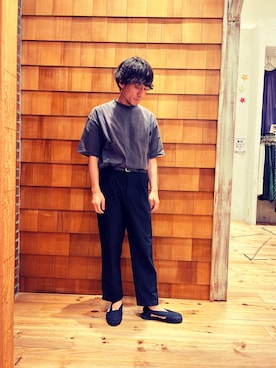 「La Manual Alpargatera（マヌアル・アルパルガテラ）のアイテム」を使った、yujiroさん（メンズ・173cm）の夏コーディネート
