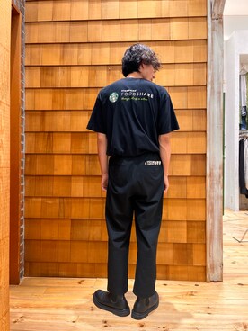 「BEAUTY&YOUTH UNITED ARROWS（ビューティーアンドユースユナイテッドアローズ）のサイドゴア ダブルソール ブーツ（ブーツ、ブラック系）」を使った、yujiroさん（メンズ・173cm）の夏コーディネート