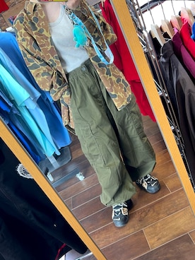「WOOLRICH（ウールリッチ）のアイテム」を使った、mizukiさん（レディース・150cm）の春コーディネート