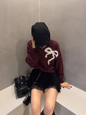「アイテム（ハンチング/ベレー帽）」を使った、yuiさん（レディース・162cm・20代）の秋コーディネート