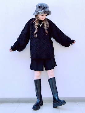 「Six M（シックスエム）のアイテム（アクセサリー）」を使った、SHIZUKA❁⃘*.ﾟさん（レディース・160cm）の秋コーディネート