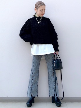 「アイテム（ボストンバッグ）」を使った、SHIZUKA❁⃘*.ﾟさん（レディース・160cm）の冬コーディネート