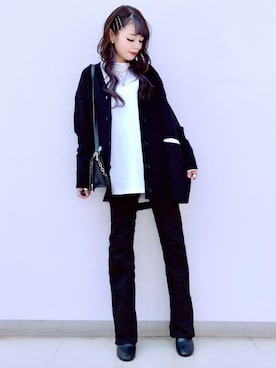 「PAGEBOY（ページボーイ）のチェーンスタッズショルダー（ショルダーバッグ）」を使った、SHIZUKA❁⃘*.ﾟさん（レディース・160cm）の秋コーディネート