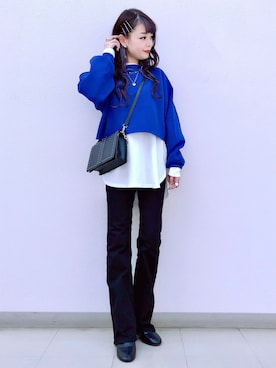 「PAGEBOY（ページボーイ）のチェーンスタッズショルダー（ショルダーバッグ）」を使った、SHIZUKA❁⃘*.ﾟさん（レディース・160cm）の秋コーディネート