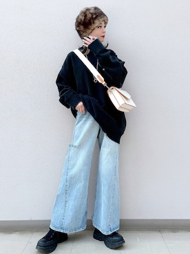 「JEANASIS（ジーナシス）のアイテム（その他シューズ）」を使った、SHIZUKA❁⃘*.ﾟさん（レディース・160cm）の冬コーディネート