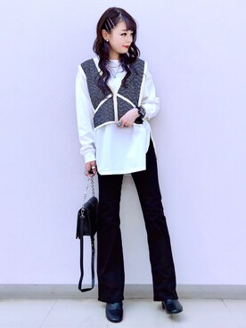 「PAGEBOY（ページボーイ）のチェーンスタッズショルダー（ショルダーバッグ）」を使った、SHIZUKA❁⃘*.ﾟさん（レディース・160cm）の秋コーディネート