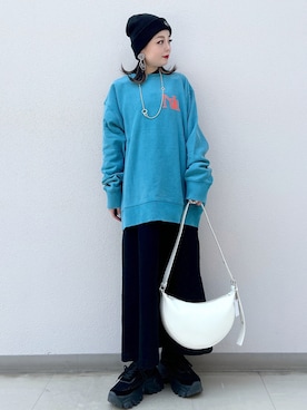 「アイテム（リング、オレンジ系）」を使った、SHIZUKA❁⃘*.ﾟさん（レディース・160cm）の冬コーディネート