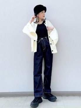 「JEANASIS（ジーナシス）のアイテム（その他シューズ）」を使った、SHIZUKA❁⃘*.ﾟさん（レディース・160cm）の冬コーディネート