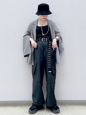 「いまどきジャケット写真」｜「アイテム（カーゴパンツ）」を使った、SHIZUKA❁⃘*.ﾟさん（レディース・160cm）の春コーディネート