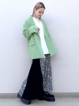 「PBLIM（ページボーイリム）のアイテム（テーラードジャケット）」を使った、SHIZUKA❁⃘*.ﾟさん（レディース・160cm）の春コーディネート