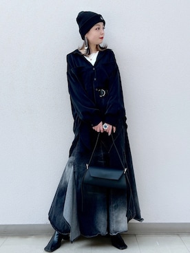 「スクエアトゥ」｜「アイテム（ニットキャップ/ビーニー）」を使った、SHIZUKA❁⃘*.ﾟさん（レディース・160cm）の冬コーディネート