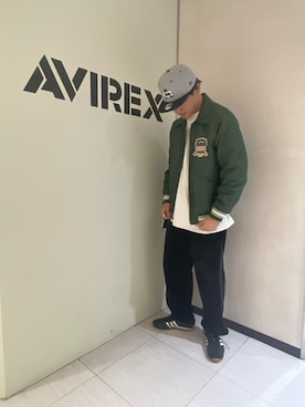 「AVIREX（アヴィレックス）のアイテム（スタジャン）」を使った、Yu OTSUKAさん（メンズ・176cm）の春コーディネート