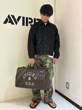 「AVIREX（アヴィレックス）のアイテム（デニムジャケット）」を使った、Yu OTSUKAさん（メンズ・176cm）の夏コーディネート