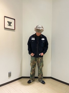 「UNIVERSAL OVERALL（ユニバーサルオーバーオール）のアイテム（ブルゾン）」を使った、Yu OTSUKAさん（メンズ・176cm）の秋コーディネート