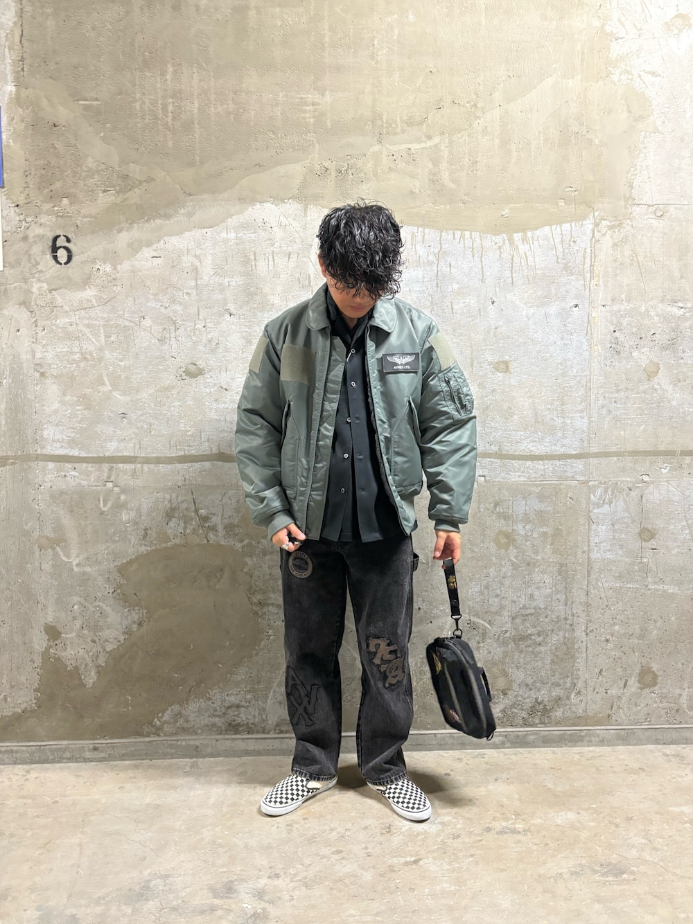 AVIREX CWU 45-P COMMERCIAL ブラックジャケット XL 直営店限定》CWU-45P PATCH ATTACHMENT / CWU-45P パッチ