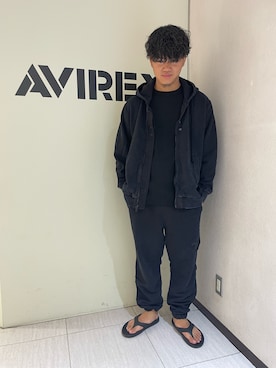「AVIREX（アヴィレックス）のアイテム（スウェットパンツ）」を使った、Yu OTSUKAさん（メンズ・176cm）の夏コーディネート