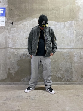 「アイテム（チノパンツ、その他）」を使った、Yu OTSUKAさん（メンズ・176cm）の春コーディネート