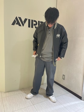 「AVIREX（アヴィレックス）のアイテム（その他アウター）」を使った、Yu OTSUKAさん（メンズ・176cm）の冬コーディネート