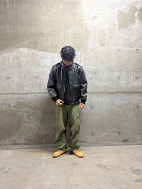 「アイテム（ミリタリージャケット）」を使った、Yu OTSUKAさん（メンズ・176cm）の秋コーディネート