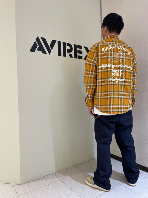 《COLLECTION》COTTON CHECK EMBROIDERY SHIRT / コットン チェック エンブロイデリー シャツ / AVIREX / アヴィレックス
