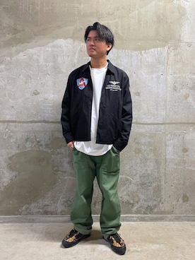 「AVIREX（アヴィレックス）のアイテム（スカジャン）」を使った、Yu OTSUKAさん（メンズ・176cm）の冬コーディネート