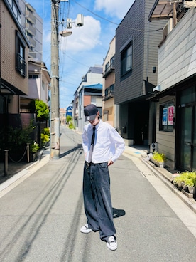 「ZARA（ザラ）のアイテム（パンツ）」を使った、橘高大和さん（メンズ・171cm）の夏コーディネート