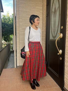 「VIS（ビス）のアイテム」を使った、結さん（骨格ウェーブ・レディース・151cm）の秋コーディネート