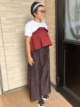 「アイテム（ワンピース/ドレス）」を使った、にゃんこさん（レディース・151cm・30代）の夏コーディネート