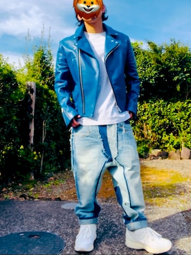 「アイテム（デニムパンツ）」を使った、Yu-1さん（メンズ・165cm・40代）の秋コーディネート