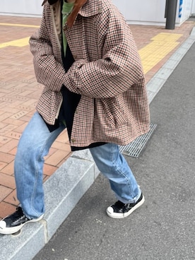 「BIOTOP（ビオトープ）のアイテム」を使った、くーさん（レディース・156cm）の冬コーディネート