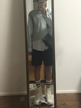 「H&M（エイチ・アンド・エム）のアイテム（バッグ）」を使った、ソウマさん（メンズ・173cm）の夏コーディネート