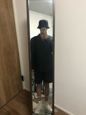 「G.O.C（ジーオーシー）のアイテム（テーラードジャケット）」を使った、ソウマさん（メンズ・173cm）の夏コーディネート