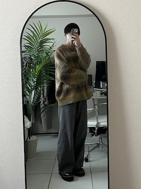 「shiki tokyo（シキトウキョウ）のアイテム（トップス）」を使った、ユウ（低身長）さん（メンズ・169cm）の秋コーディネート
