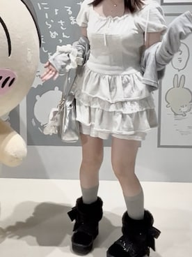 「BUBBLES（バブルス）のアイテム」を使った、naさん（レディース・155cm）の秋コーディネート